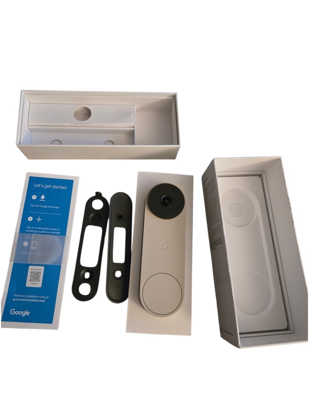 Google Nest Doorbell (Wired, 2nd Gen)- Smart Wi-Fi Video Doorbell Camera - Linen